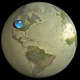 El agua del mundo: la esfera azul más grande representa el volumen total de toda el agua de la Tierra; el segundo más grande representa toda el agua líquida dulce en el suelo, lagos, pantanos y ríos; y la esfera más pequeña representa el agua dulce en lagos y ríos solo